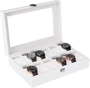  Caja para guardar varios relojes blanca